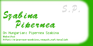 szabina pipernea business card